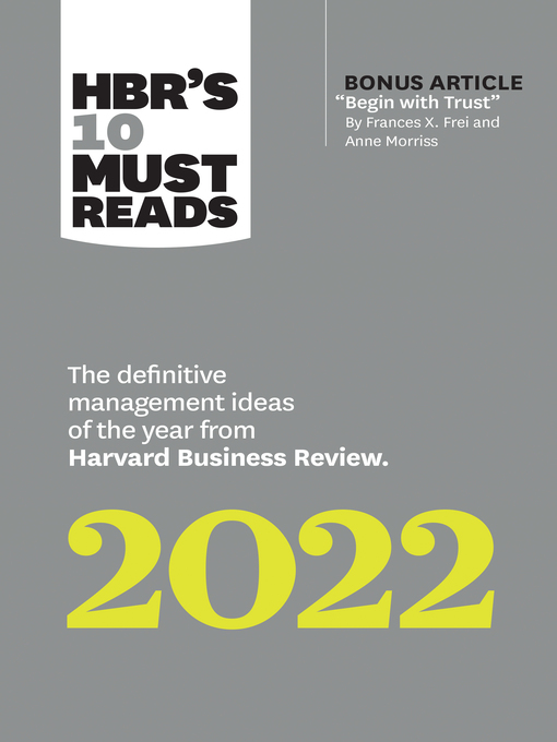 Title details for HBR's 10 Must Reads 2022 by Harvard Business Review - Available